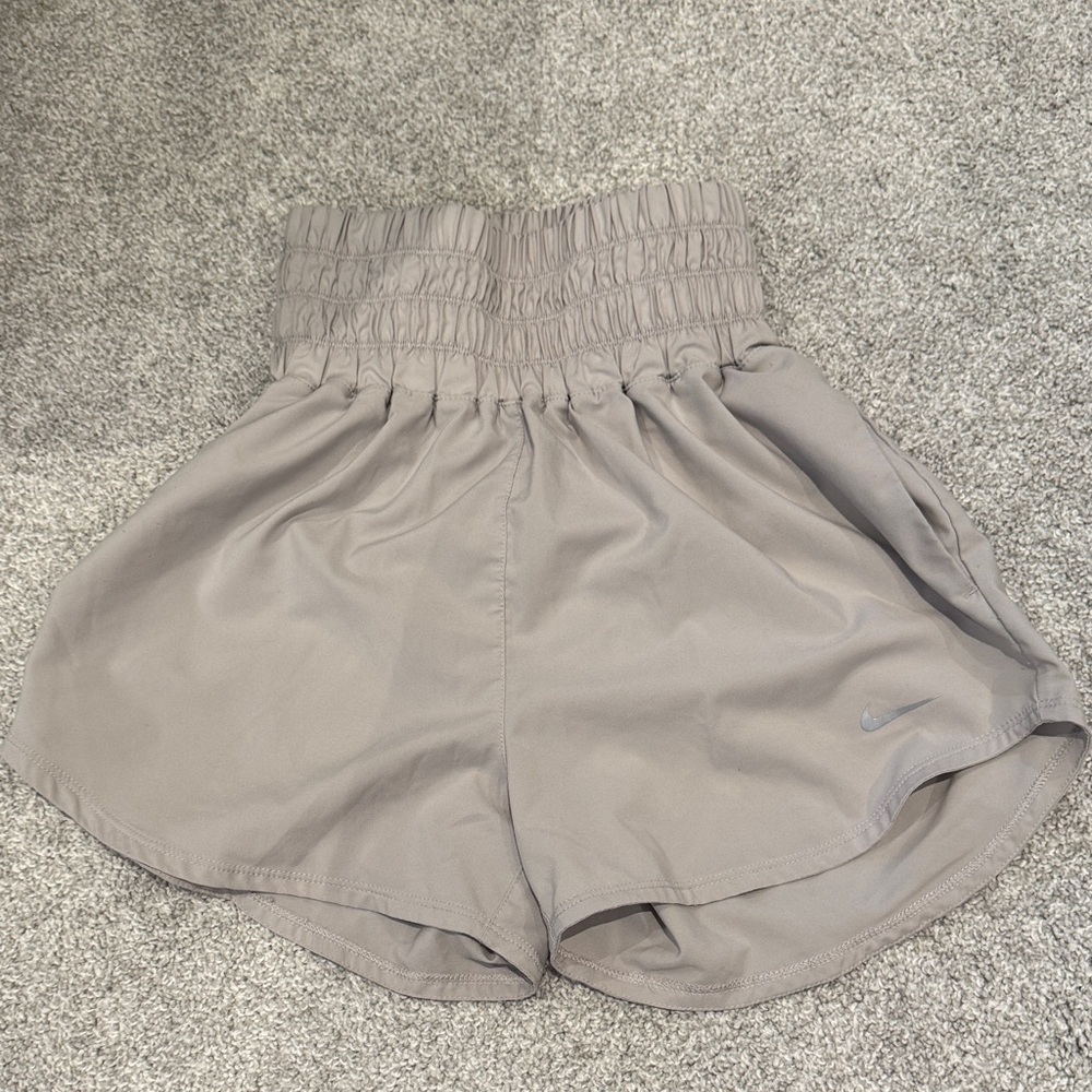 Nike Women's Ultra High-Rise Gray Dri-FIT Shorts